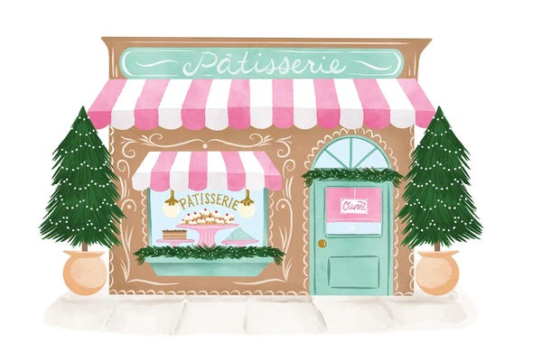 Christmas Signs & Sentiments: Gingerbread Fresh Patisserie Shop II by Saturday Evening Post