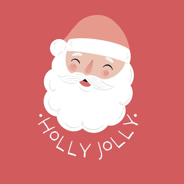 Christmas Signs & Sentiments: Holly Jolly Retro Santa by Saturday Evening Post