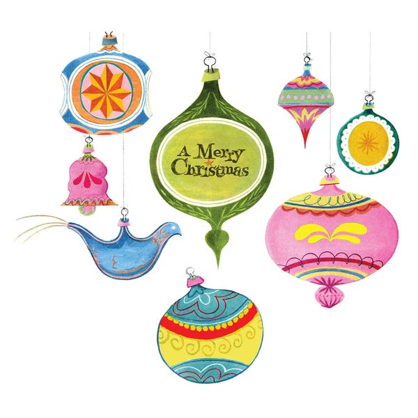 Christmas Signs & Sentiments: Merry Christmas Ornaments by Saturday Evening Post