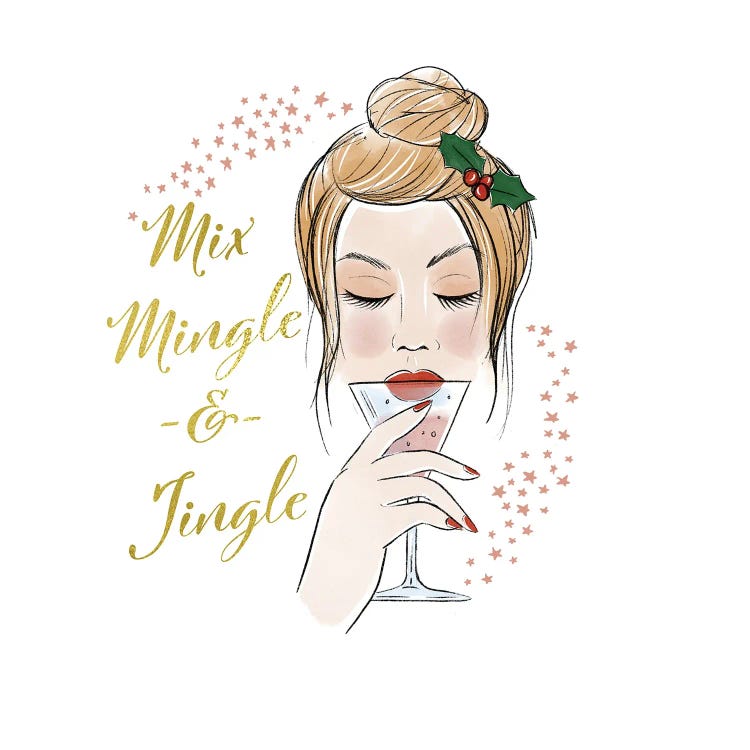 Mix, Mingle & Jingle by Saturday Evening Post canvas print