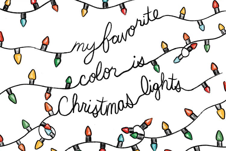 My Favorite Color Is Christmas Lights by Saturday Evening Post canvas print