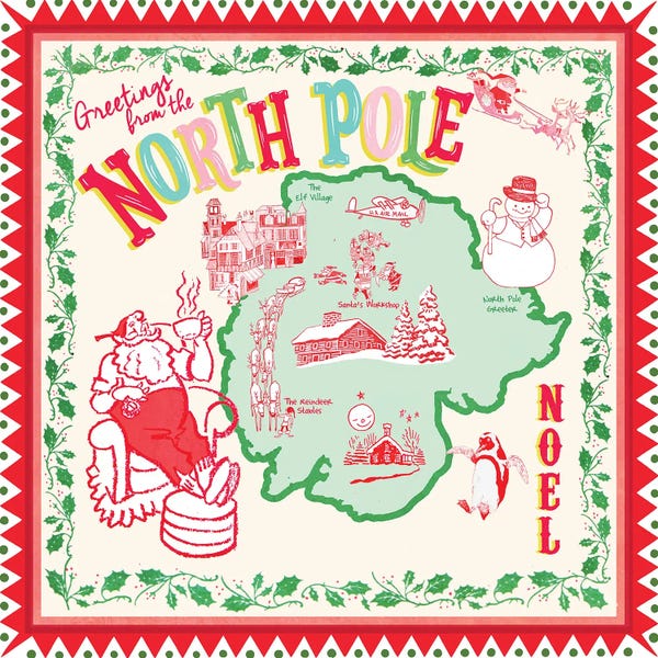 Christmas Signs & Sentiments: North Pole Travel Poster by Saturday Evening Post