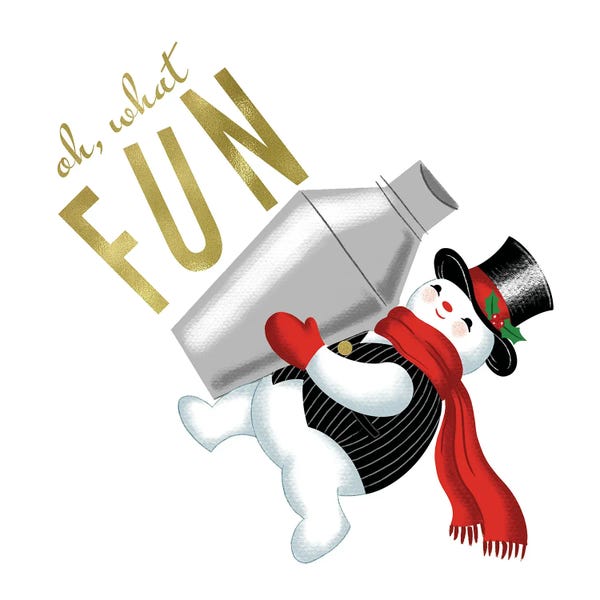 Naughty Or Nice: Oh What Fun Martini Snowman by Saturday Evening Post