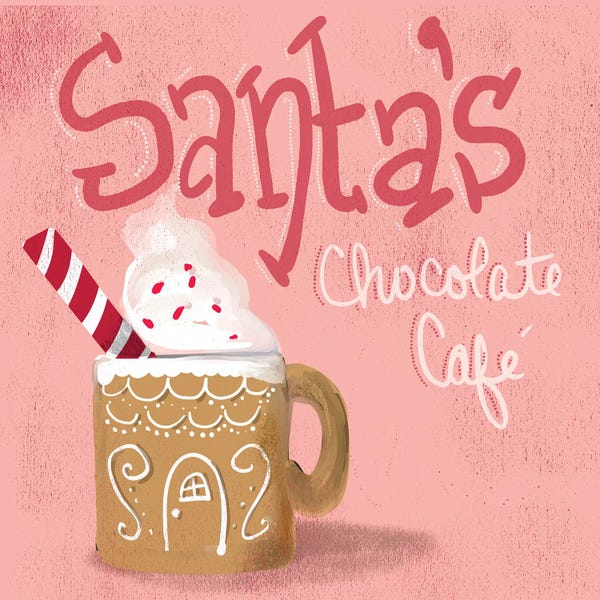Christmas Signs & Sentiments: Santa's Chocolate Café by Saturday Evening Post