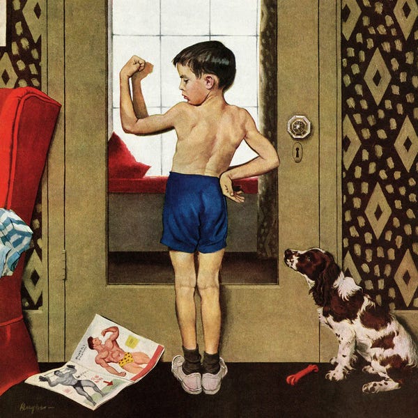 Spaniels: Young Charles Atlas by George Hughes