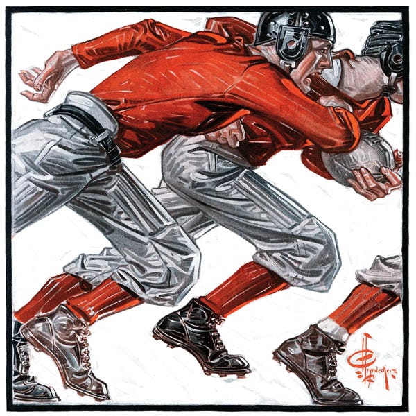 American Décor: Football Players by J.C. Leyendecker