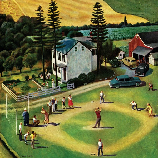 American Décor: Family Baseball by John Falter