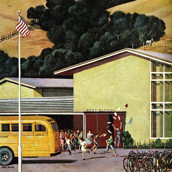 American Flags: School's Out by John Falter