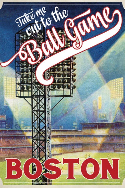 Vintage Travel Posters: Boston Ballpark by Saturday Evening Post