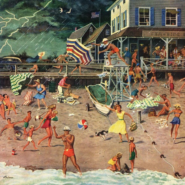 American Décor: Thunderstorm At The Shore by Ben Kimberly Prins