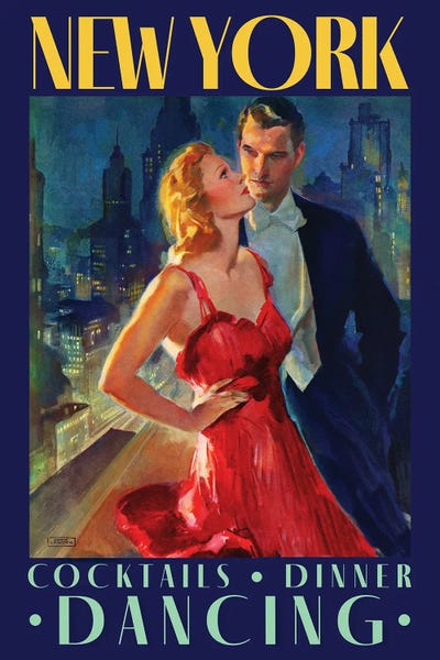 Canvas Print: New York City Travel Poster by Saturday Evening Post
