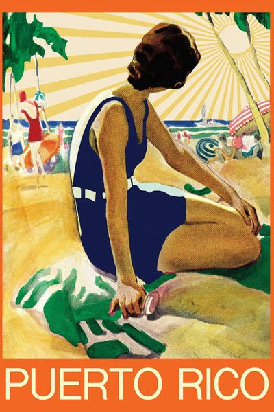Puerto Rico Travel Poster by Saturday Evening Post multi panel art