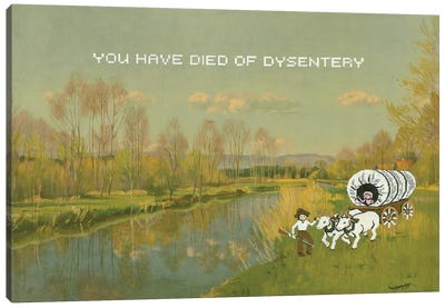 Dysentery Canvas Art Print - Funny Typography Art