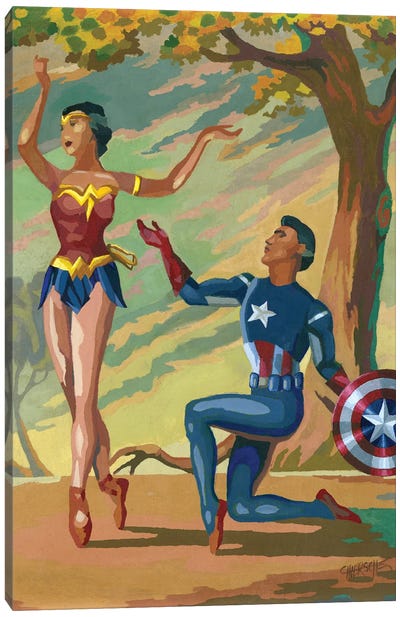 Love Knows No Universe Canvas Art Print - Captain America