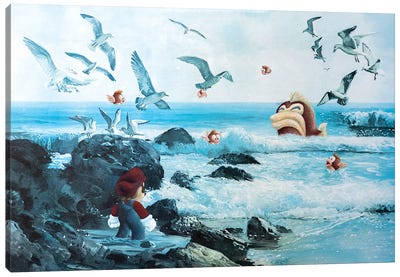 Tiny Huge Island Canvas Art Print - Courtney Hiersche