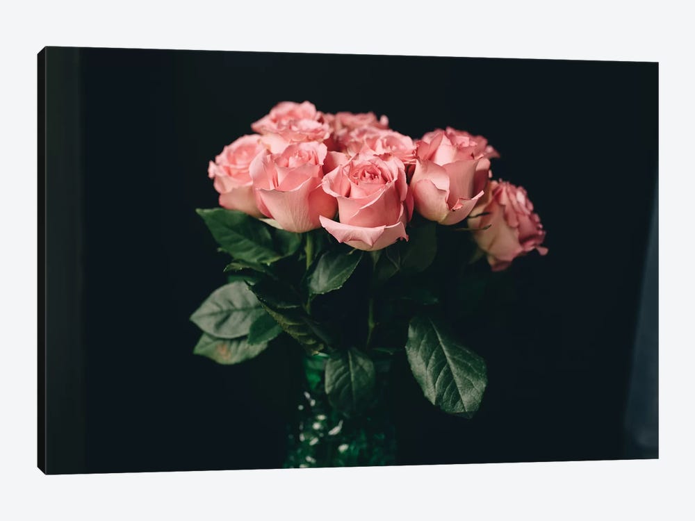 Pink Roses On Black I by Chelsea Victoria 1-piece Art Print