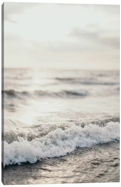 White Waves And Sky Canvas Art Print - Chelsea Victoria