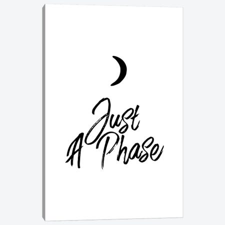 Just A Moon Phase On White Canvas Print #CVA265} by Chelsea Victoria Canvas Print