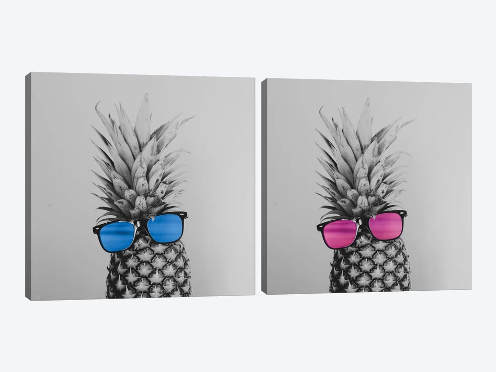 Mr. And Mrs. Pineapple Diptych by Chelsea Victoria 2-piece Canvas Artwork