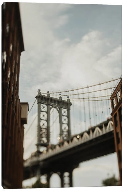 Top Of The Bridge Canvas Art Print - Brooklyn Bridge