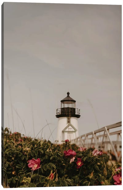 The Lighthouse On Nantucket Canvas Art Print - Coastline Art