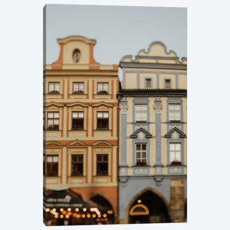 Prague Houses And Twinkles Canvas Print #CVA494} by Chelsea Victoria Canvas Wall Art