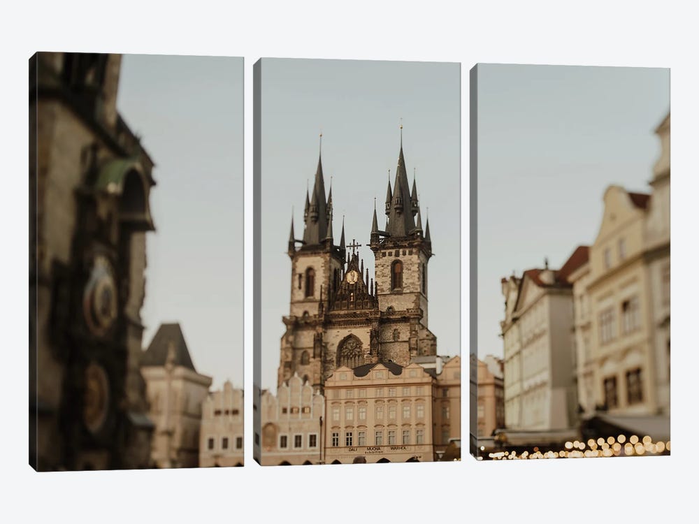 Old Town Square Prague by Chelsea Victoria 3-piece Canvas Print