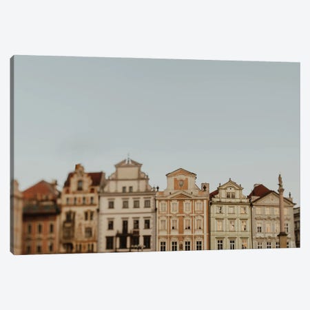 Houses Of Prague Town Square Canvas Print #CVA497} by Chelsea Victoria Canvas Art