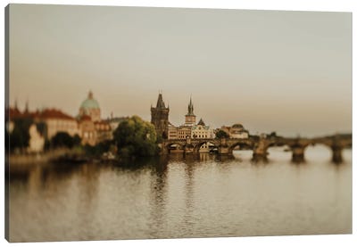 Vltava River Canvas Art Print - Bridge Art