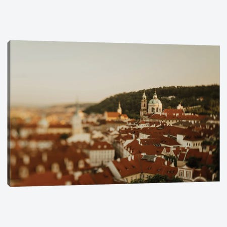 Prague Red Tile Rooftops Canvas Print #CVA502} by Chelsea Victoria Art Print