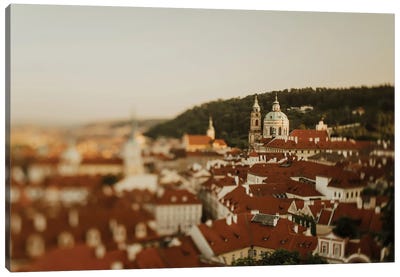 Prague Red Tile Rooftops Canvas Art Print - Czech Republic Art