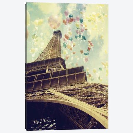 Paris Is Flying Canvas Print #CVA57} by Chelsea Victoria Art Print