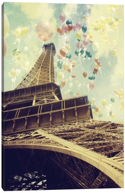 Paris Is Flying Canvas Art Print - Chelsea Victoria