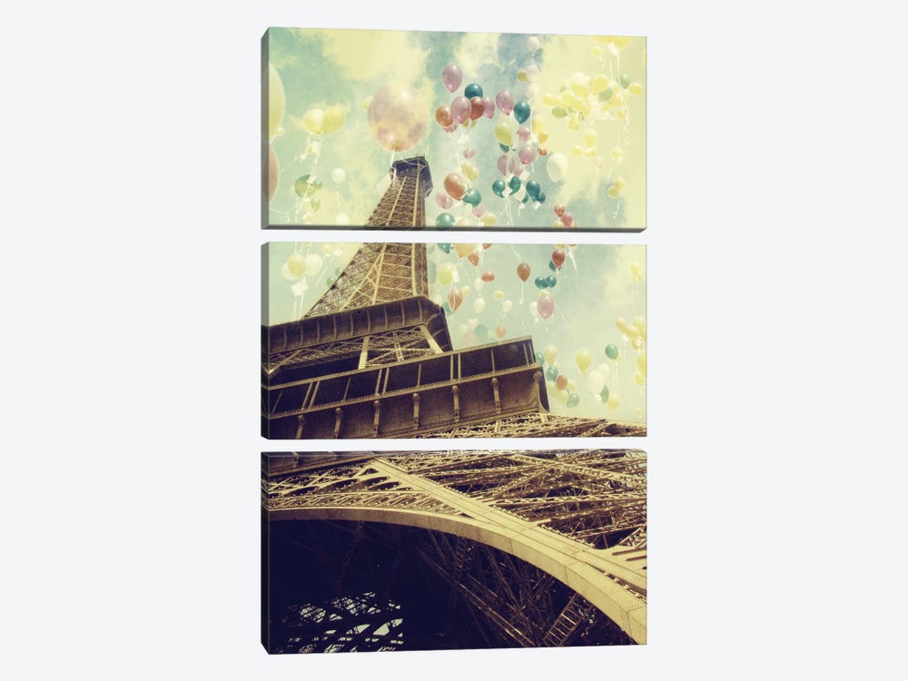 Paris Is Flying by Chelsea Victoria 3-piece Canvas Wall Art