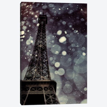 Paris Is Snowing Canvas Print #CVA58} by Chelsea Victoria Canvas Art