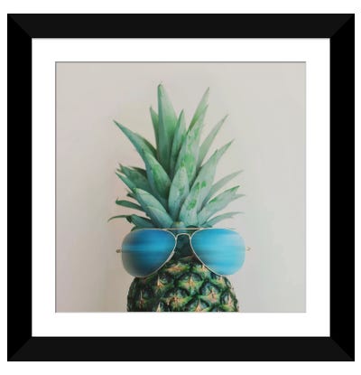 Pineapple In Paradise Paper Art Print - Photography Art