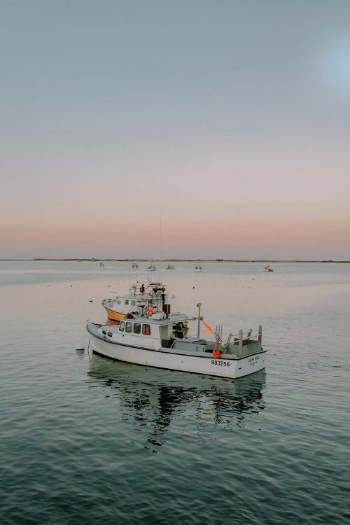 Cape Cod Fish Boat At Sunset