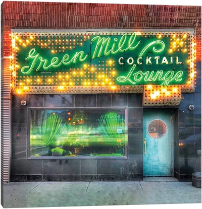Green Mill Canvas Art Print - Restaurant & Diner Art
