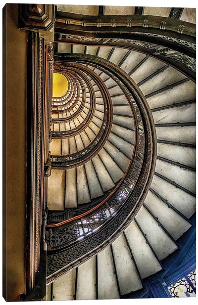 Stairway To The Sky Canvas Art Print - Stairs & Staircases