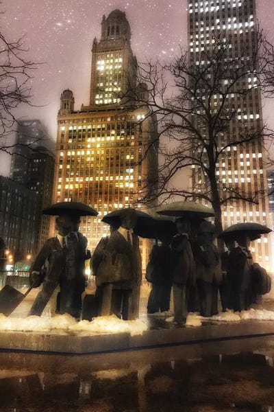 Umbrella Men by Caitlin Vera framed wall art