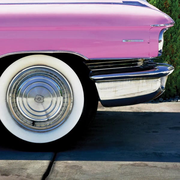 Cadillac: Pink Cadillac Tire by Carlos Vargas