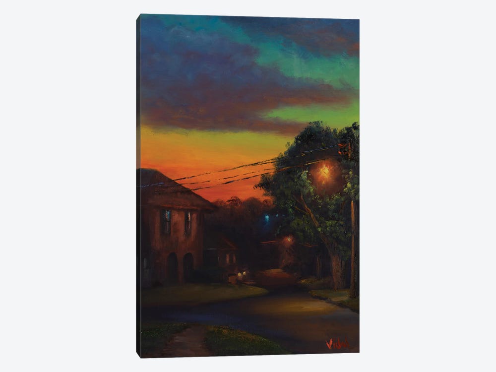 Neighbourhood 1 - Twilight by Christopher Vidal 1-piece Canvas Wall Art