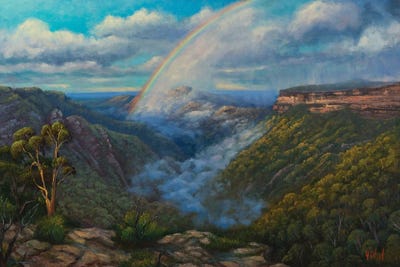 Passing Storm At Kanangra Boyd by Christopher Vidal art print