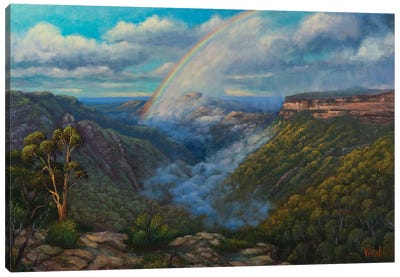 Passing Storm At Kanangra Boyd Canvas Art Print - Rainbow Art