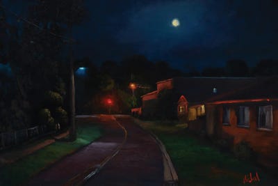 Neighbourhood 2 - Red Reflections by Christopher Vidal framed wall art