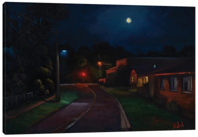 Neighbourhood 2 - Red Reflections Canvas Art Print - Christopher Vidal