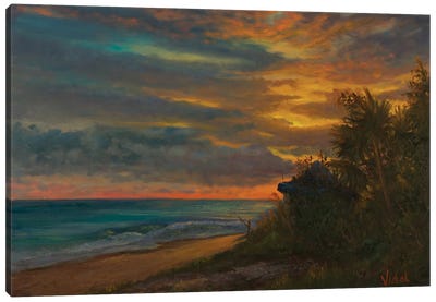 The Calm Before The Storm At Inskip Point QLD Canvas Art Print