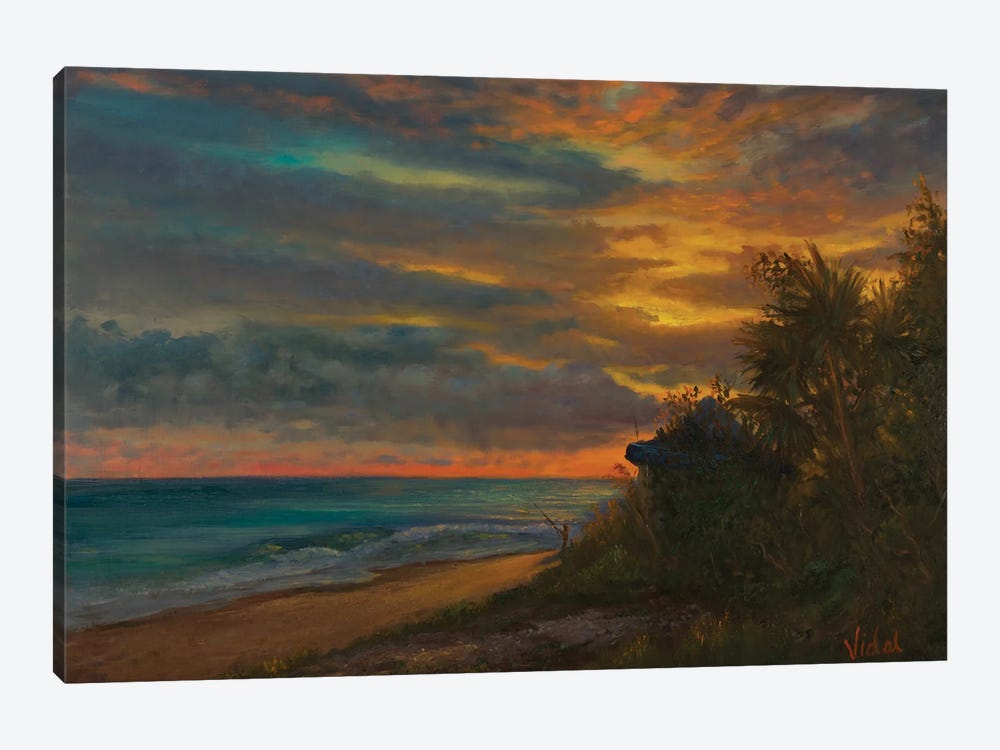 The Calm Before The Storm At Inskip Point QLD by Christopher Vidal 1-piece Canvas Art