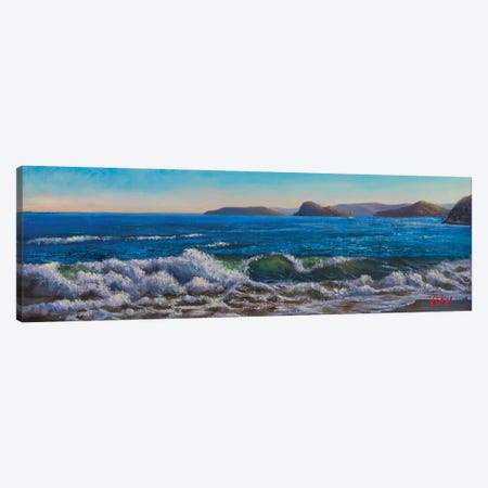 Breaking Wave At Ettalong Beach NSW Canvas Print #CVI19} by Christopher Vidal Canvas Art