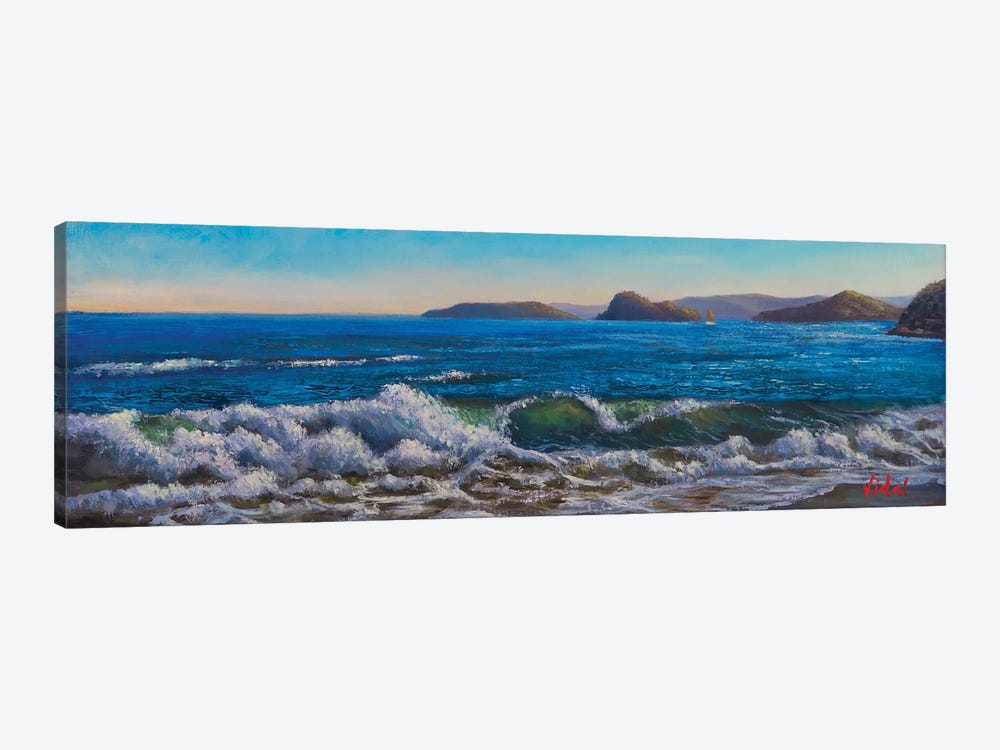 Breaking Wave At Ettalong Beach NSW by Christopher Vidal 1-piece Canvas Print